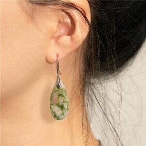 Emperor Stone Teardrop Earrings – Dazzling Natural Stone